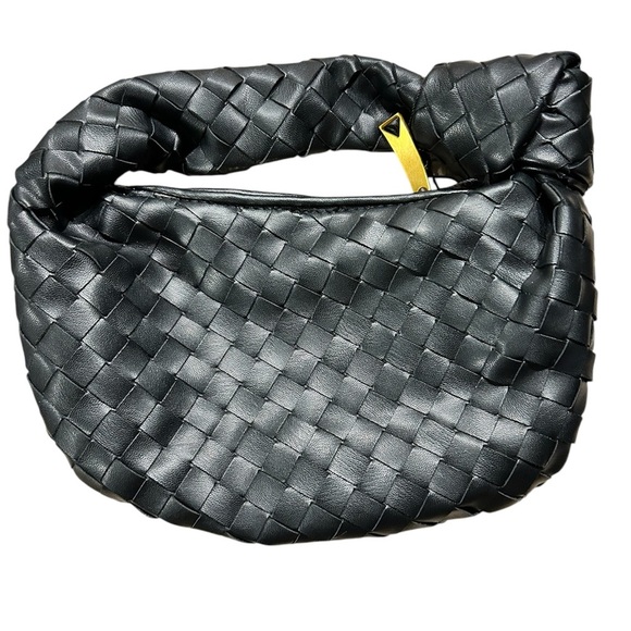 BC Bags Black Woven Hobo Bag SZ S - Picture 2 of 4